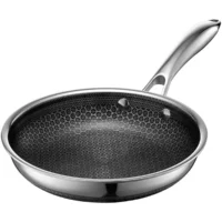 HexClad - Sartén Híbrida Antiadherente 20 cm con Mango Frío Apta Horno 900°F - Marca EE.UU.