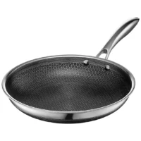 HexClad - Sartén Híbrida Antiadherente 25 cm con Mango Frío Apta Horno 900°F - Marca EE.UU.