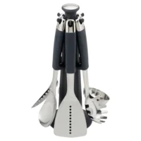 Joseph Joseph - Juego de Utensilios de Cocina 6 Piezas con Base Giratoria - Marca Británica