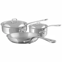 Juego de utensilios de cocina Mauviel MCook de 5 piezas en acero inoxidable brillante de 5 capas.