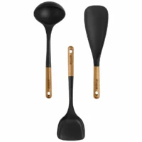 Staub - Juego de 3 Utensilios de Cocina Silicona Negro - Fabricado en Francia